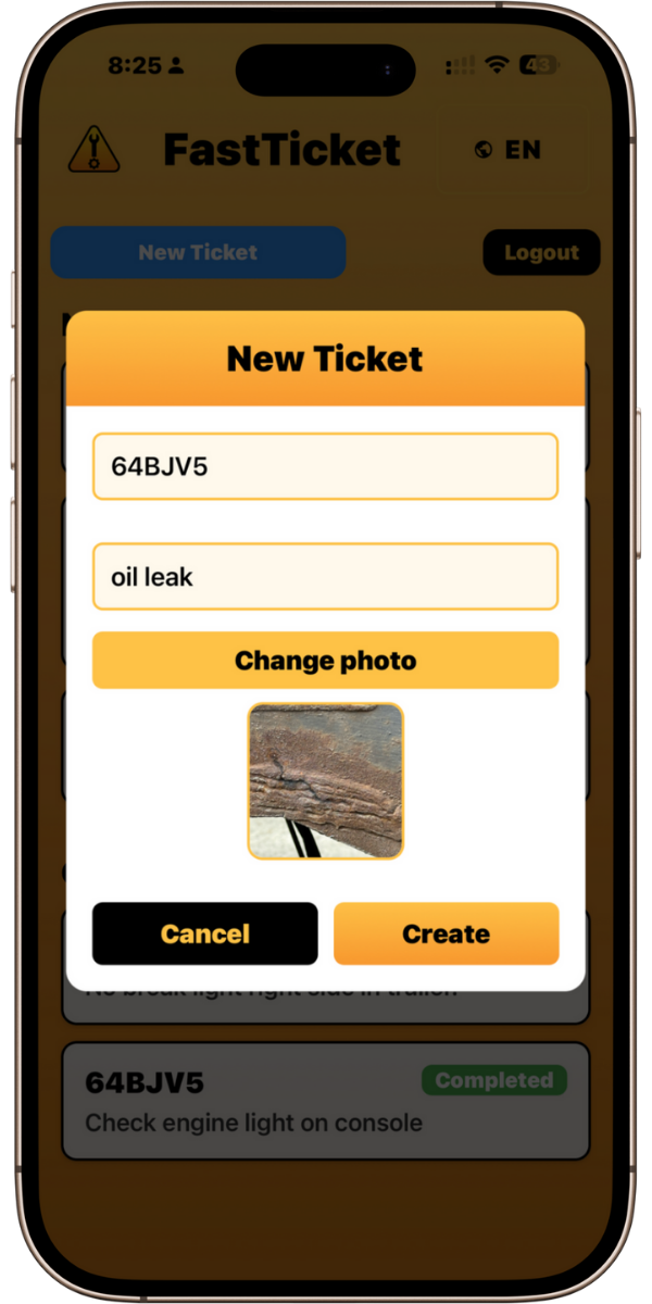 New Ticket